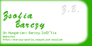 zsofia barczy business card